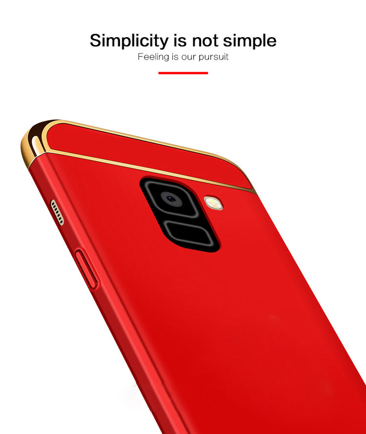 Carcasă Mofi din plastic pentru Samsung Galaxy A8 (2018) - argintiu