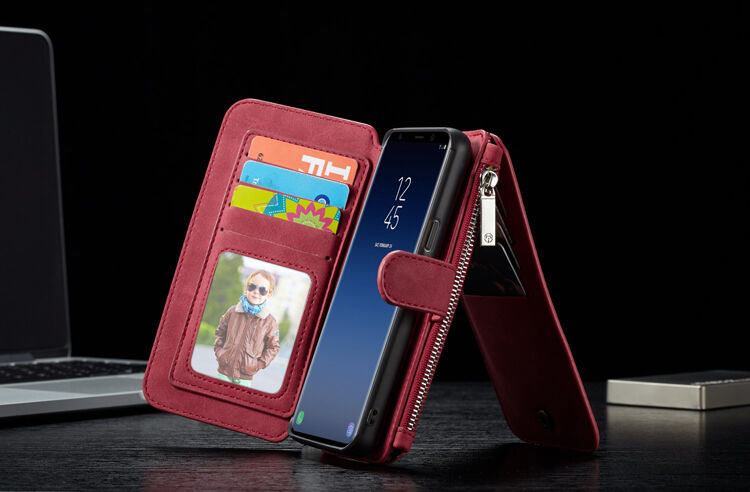 Carcasă tip portofel Caseme, pentru Samsung Galaxy S9 Plus - negru