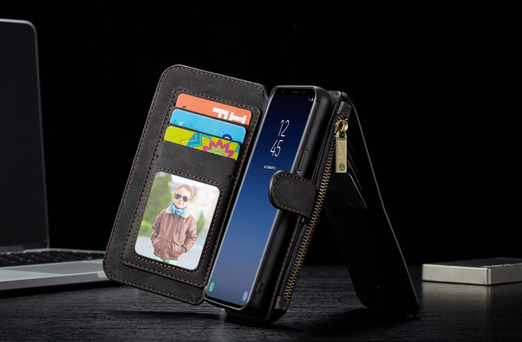 Carcasă tip portofel Caseme, pentru Samsung Galaxy S9 Plus - negru