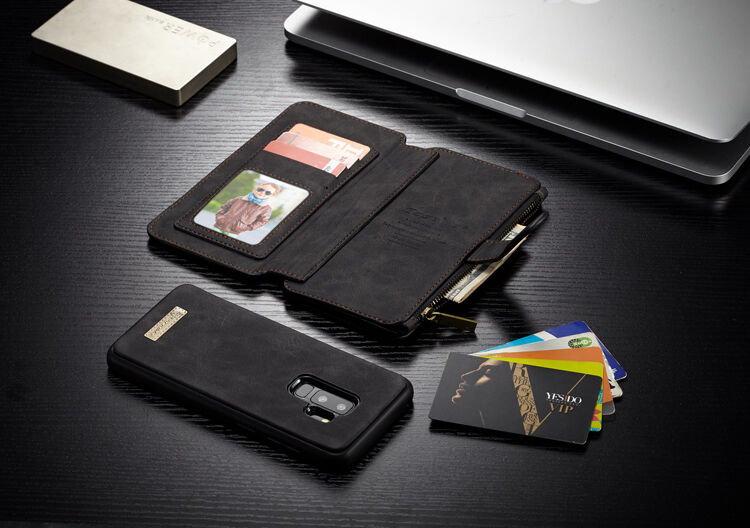 Carcasă tip portofel Caseme, pentru Samsung Galaxy S9 Plus - negru
