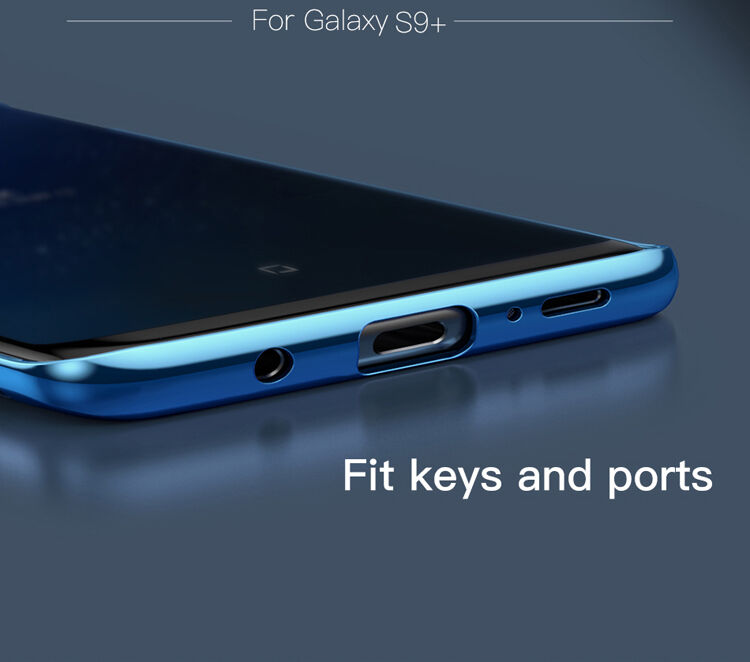 Carcasă transparentă Baseus Glitter, cu ramă, pentru Samsung Galaxy S9 Plus - auriu