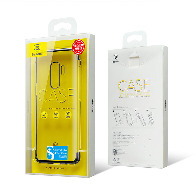 Carcasă transparentă Baseus Glitter, cu ramă, pentru Samsung Galaxy S9 Plus - auriu Carcasă transparentă Baseus Glitter, cu ramă, pentru Samsung Galaxy S9 Plus - auriu