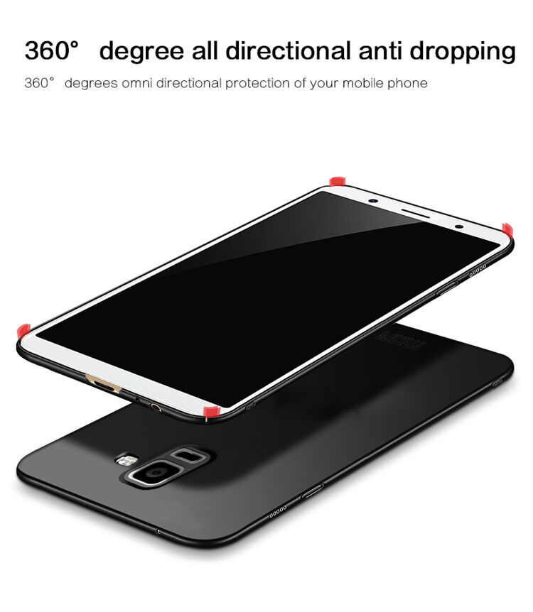 Carcasă Mofi Shield, din plastic, pentru Samsung Galaxy A8 Plus (2018) - roșu