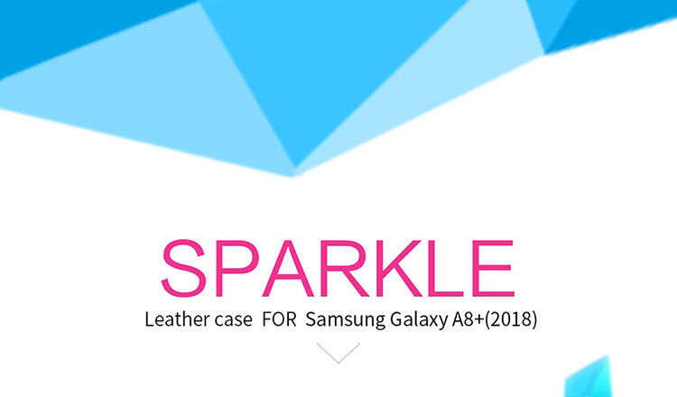 Husă flip Nillkin Sparkle, pentru Samsung Galaxy A8 Plus (2018) - auriu