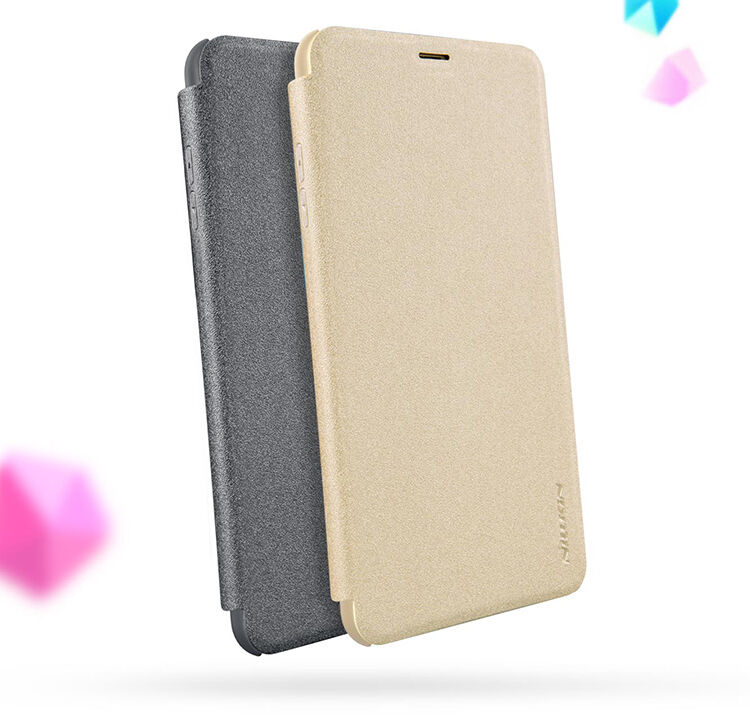 Husă flip Nillkin Sparkle, pentru Samsung Galaxy A8 Plus (2018) - auriu
