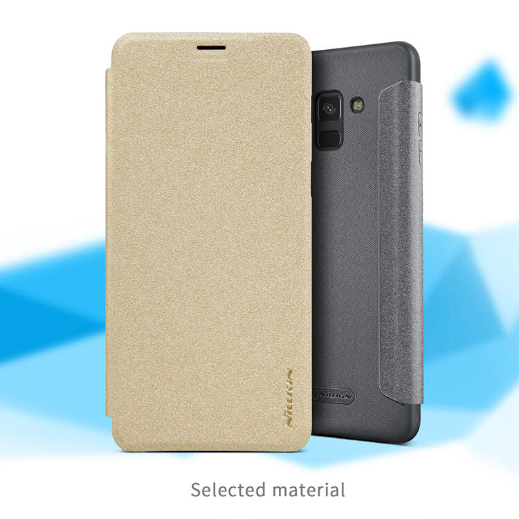 Husă flip Nillkin Sparkle, pentru Samsung Galaxy A8 Plus (2018) - gri
