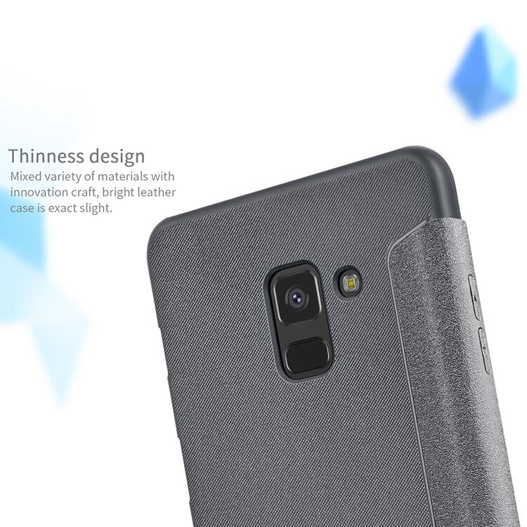 Husă flip Nillkin Sparkle, pentru Samsung Galaxy A8 (2018) - auriu