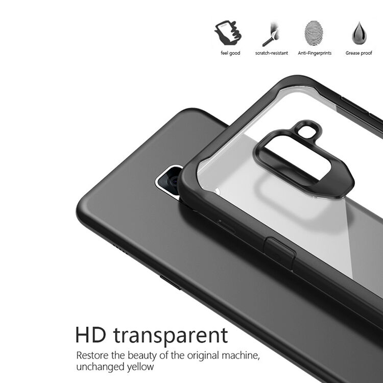 Carcasă din plastic rezistentă la șoc, pentru Samsung Galaxy A8 Plus (2018) - gri
