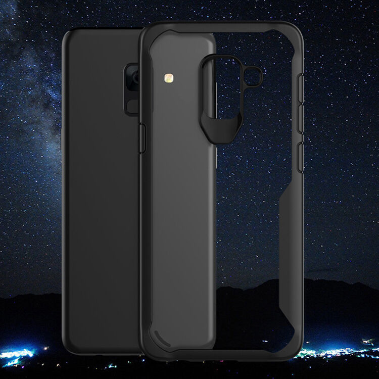 Carcasă din plastic rezistentă la șoc, pentru Samsung Galaxy A8 Plus (2018) - gri