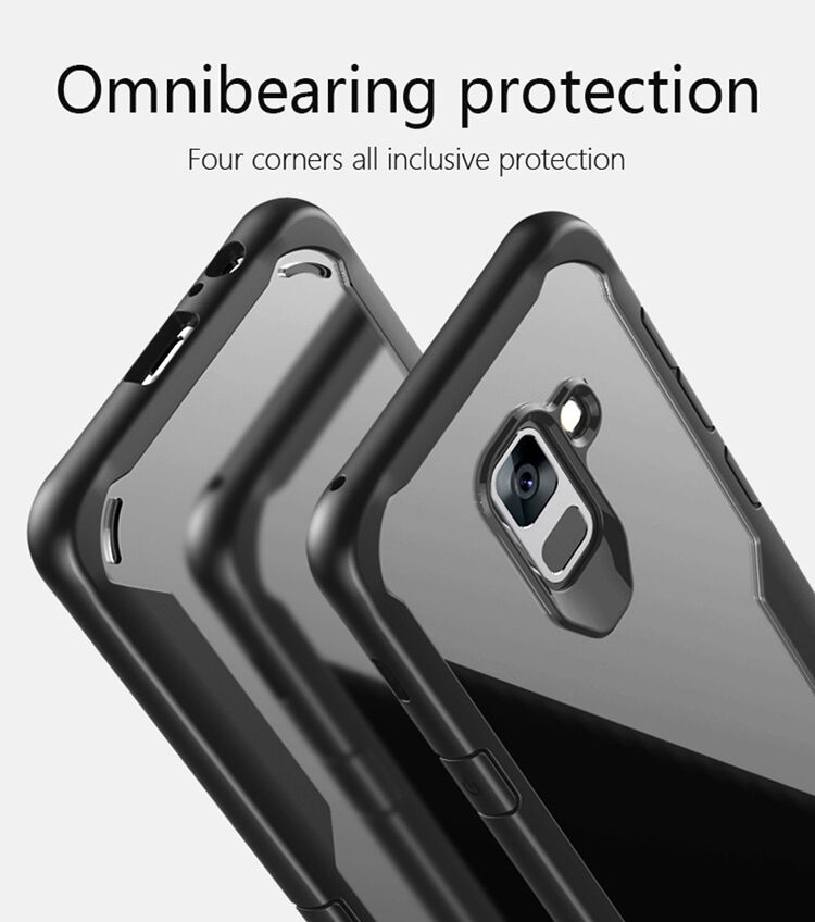 Carcasă din plastic rezistentă la șoc, pentru Samsung Galaxy A8 Plus (2018) - gri