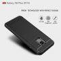Carcasă din plastic cu textură șlefuită, pentru Samsung Galaxy A8 Plus (2018) - albastru închis