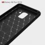 Carcasă din plastic cu textură șlefuită, pentru Samsung Galaxy A8 Plus (2018) - albastru închis