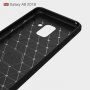 Carcasă din plastic cu textură șlefuită, pentru Samsung Galaxy A8 (2018) - roșu