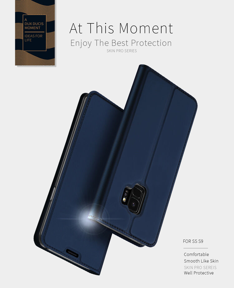 Husă flip Dux Ducis Skin Pro, pentru Samsung Galaxy S9 - albastru închis