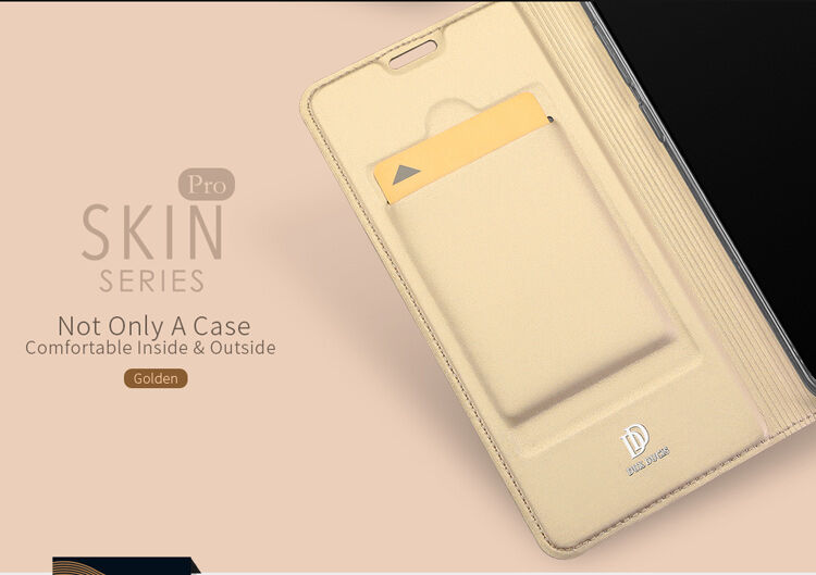 Husă flip Dux Ducis Skin Pro, pentru Samsung Galaxy S9 - roz-auriu
