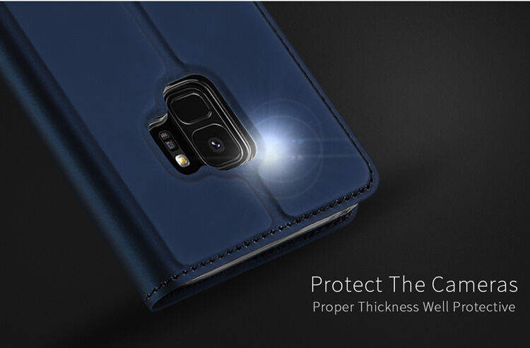 Husă flip Dux Ducis Skin Pro, pentru Samsung Galaxy S9 - roz-auriu