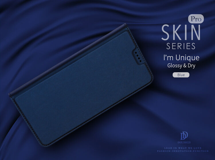 Husă flip Dux Ducis Skin Pro, pentru Samsung Galaxy A8 (2018) - albastru închis