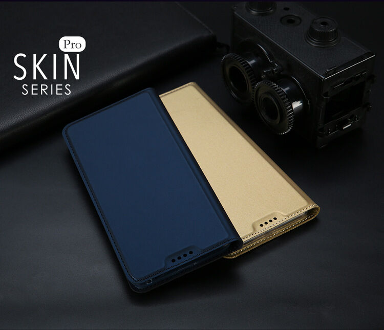 Husă flip Dux Ducis Skin Pro, pentru Samsung Galaxy A8 (2018) - albastru închis