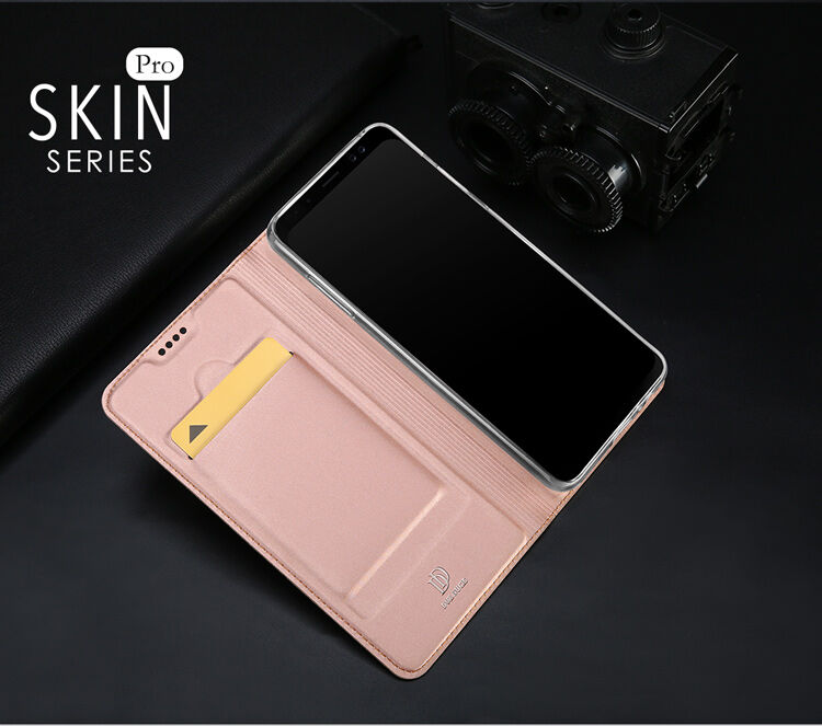 Husă flip Dux Ducis Skin Pro, pentru Samsung Galaxy A8 (2018) - albastru închis