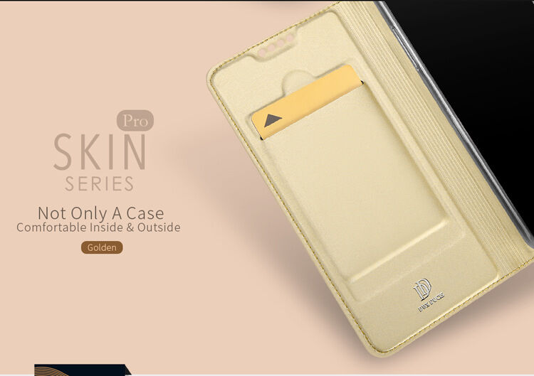Husă flip Dux Ducis Skin Pro, pentru Samsung Galaxy A8 (2018) - auriu