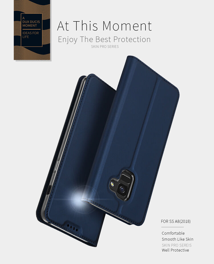Husă flip Dux Ducis Skin Pro, pentru Samsung Galaxy A8 (2018) - auriu