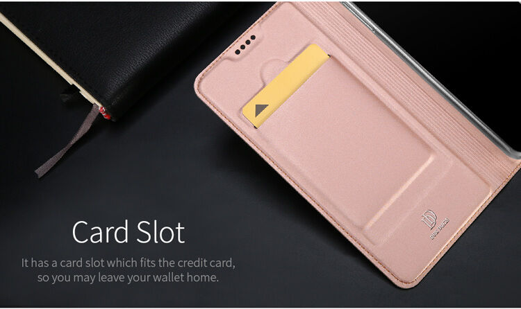 Husă flip Dux Ducis Skin Pro, pentru Samsung Galaxy A8 (2018) - auriu
