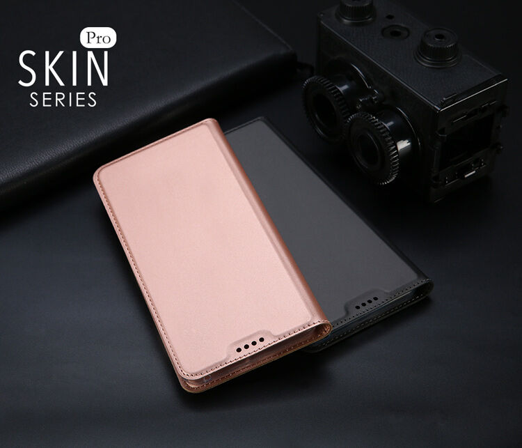 Husă flip Dux Ducis Skin Pro, pentru Samsung Galaxy A8 (2018) - auriu