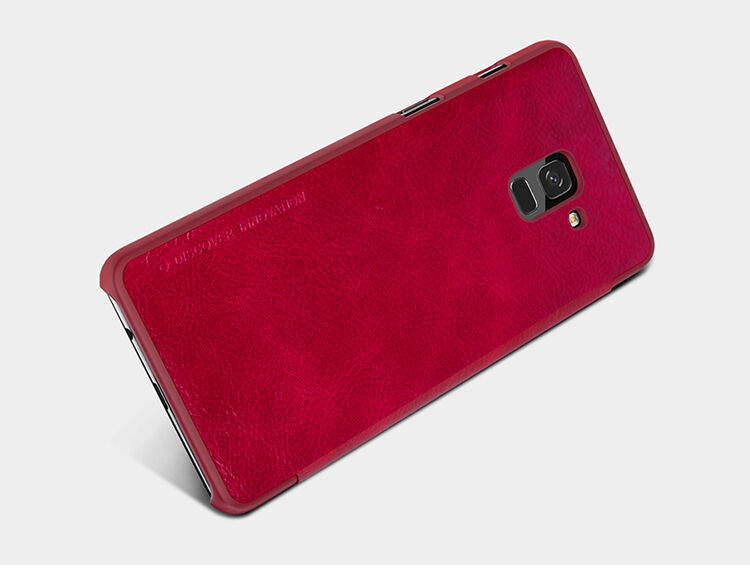 Husă flip Nillkin Qin, din piele, pentru Samsung Galaxy A8 (2018) - maro