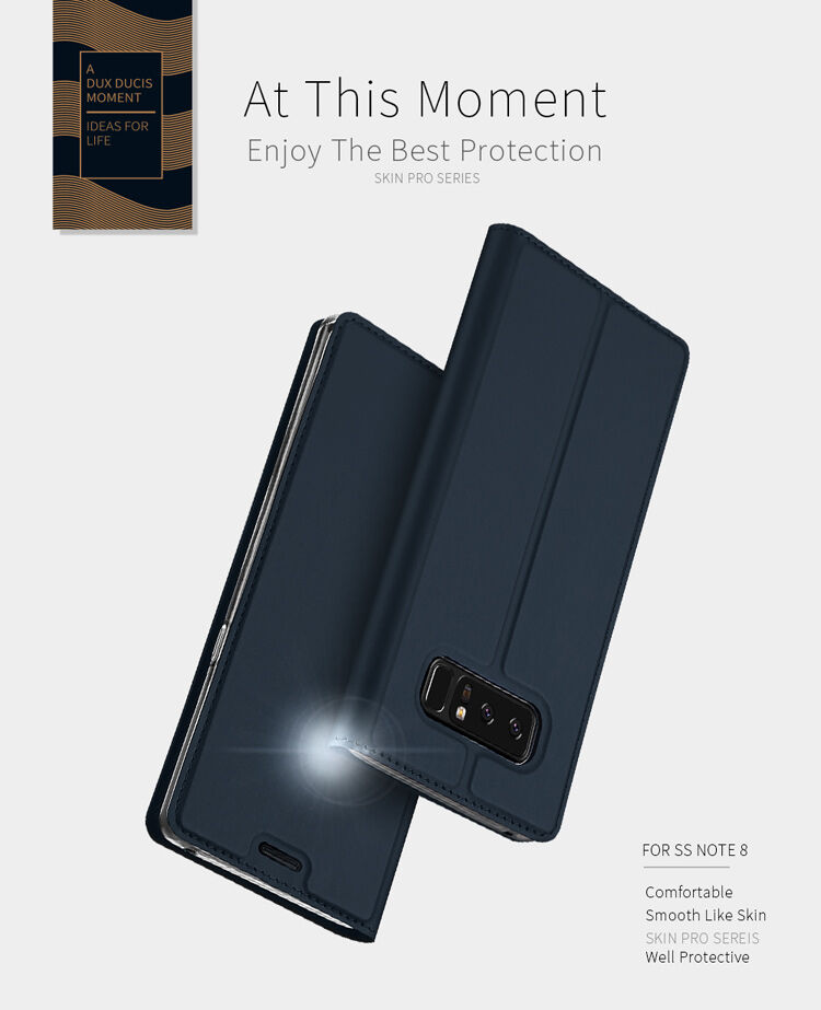 Husă flip Dux Ducis Skin Pro, pentru Samsung Galaxy Note 8 - albastru închis