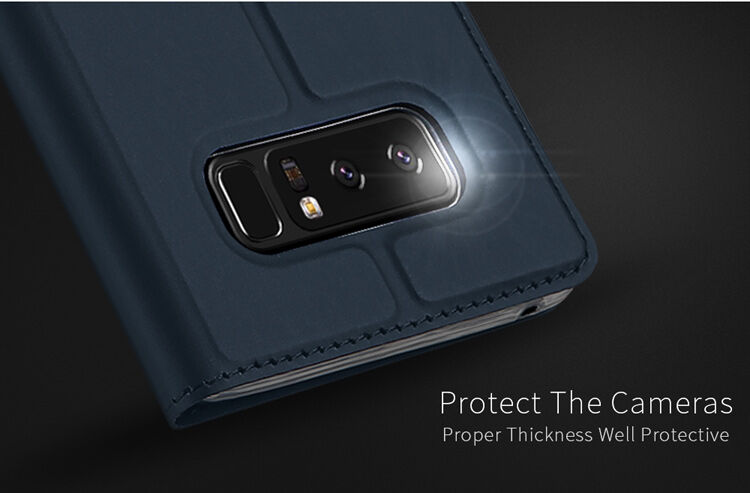 Husă flip Dux Ducis Skin Pro, pentru Samsung Galaxy Note 8 - albastru închis