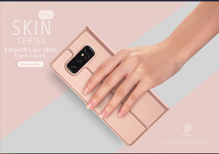 Husă flip Dux Ducis Skin Pro, pentru Samsung Galaxy Note 8 - gri