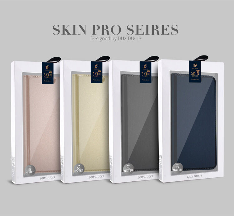 Husă flip Dux Ducis Skin Pro, pentru Samsung Galaxy Note 8 - gri