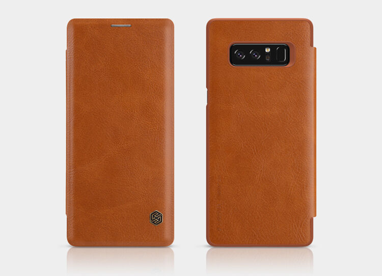 Husă flip Nillkin Qin, din piele, pentru Samsung Galaxy Note 8 - roșu