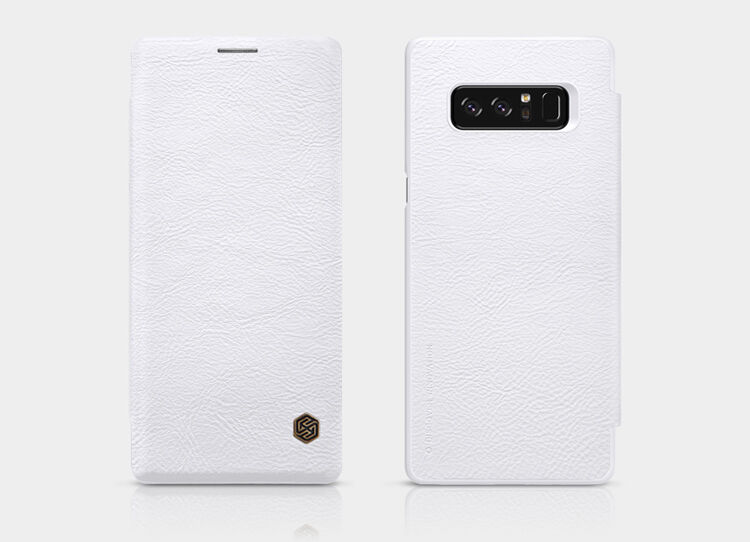 Husă flip Nillkin Qin, din piele, pentru Samsung Galaxy Note 8 - roșu