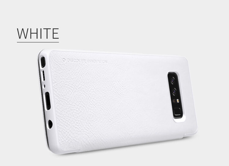 Husă flip Nillkin Qin, din piele, pentru Samsung Galaxy Note 8 - roșu