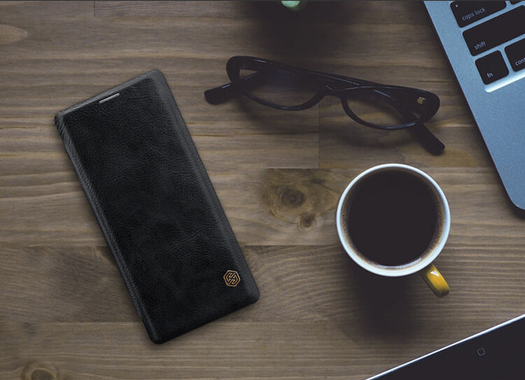 Husă flip Nillkin Qin, din piele, pentru Samsung Galaxy Note 8 - roșu