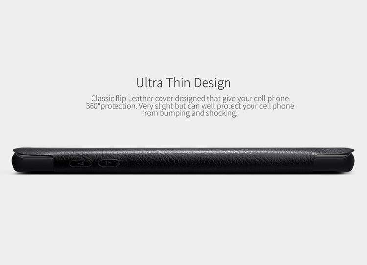 Husă flip Nillkin Qin, din piele, pentru Samsung Galaxy Note 8 - negru
