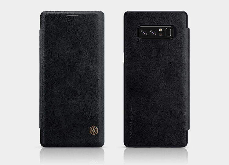 Husă flip Nillkin Qin, din piele, pentru Samsung Galaxy Note 8 - negru