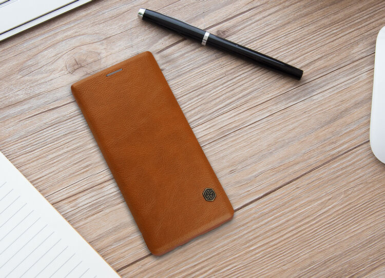 Husă flip Nillkin Qin, din piele, pentru Samsung Galaxy Note 8 - negru