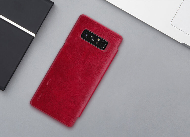 Husă flip Nillkin Qin, din piele, pentru Samsung Galaxy Note 8 - negru