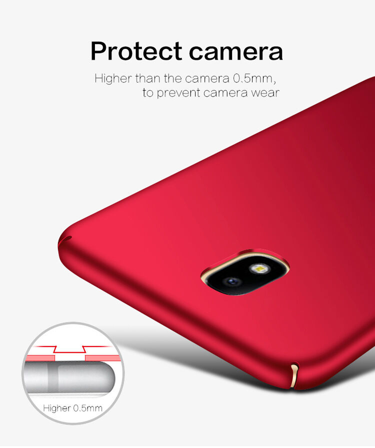 Carcasă Mofi din plastic pentru Samsung Galaxy J7 (2017) - roșu