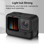 Puluz husă din silicon pentru cameră GoPro HERO9 cu buclă și capac pe obiectiv - negru