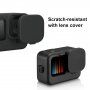 Puluz husă din silicon pentru cameră GoPro HERO9 cu buclă și capac pe obiectiv - negru
