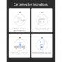 Bluetooth FM transmitter pentru mașină cu două porturi de încărcare USB și lumină de fundal - negru
