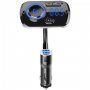 Bluetooth FM transmitter pentru mașină cu două porturi de încărcare USB și lumină de fundal - negru