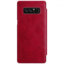 Husă flip Nillkin Qin, din piele, pentru Samsung Galaxy Note 8 - roșu