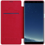 Husă flip Nillkin Qin, din piele, pentru Samsung Galaxy Note 8 - roșu
