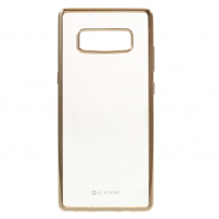Carcasă transparentă G-Case, cu ramă, pentru Samsung Galaxy Note 8 - auriu