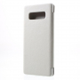 Husă flip G-Case, din piele, pentru Samsung Galaxy Note 8 - alb