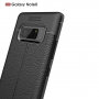 Husă Litchi, din piele, pentru Samsung Galaxy Note 8 - negru